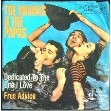 MAMAS AND PAPAS Dedicated To The One I Love / Free Advice (RCA Victor – 45-9767) Germany 1967 PS 45 (Pop Rock)